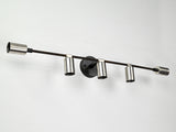 Mid-Century Modern Brass Wall Sconce | 5-Light Adjustable Bar Fixture | Customizable Accent Light - 32560