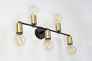 5 light Beautiful Alternate Bare Bulb Wall Fixture - 32562