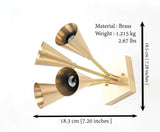 Mid-Century Modern 4-Light Cone Brass Wall Sconce | Customizable Adjustable Handcrafted Fixture - 32567