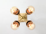 Mid-Century Modern 4-Light Cone Brass Wall Sconce | Customizable Adjustable Handcrafted Fixture - 32567