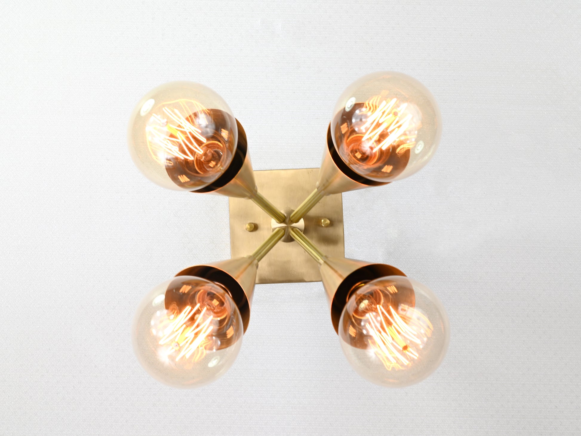 4 Lights Brass Wall Sconce - 32567