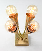 4 Lights Brass Wall Sconce - 32567