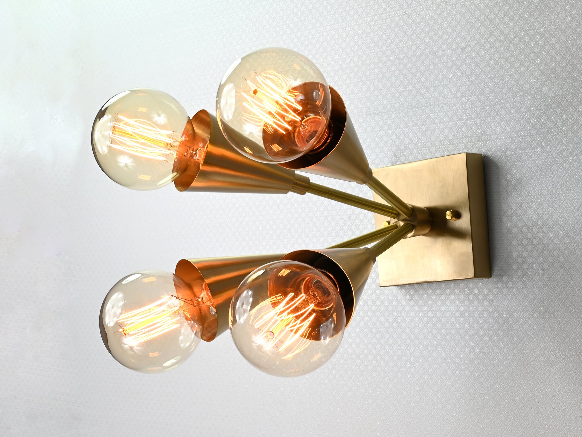 4 Lights Brass Wall Sconce - 32567