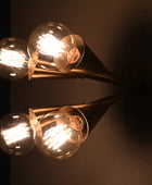 4 Lights Brass Wall Sconce - 32567