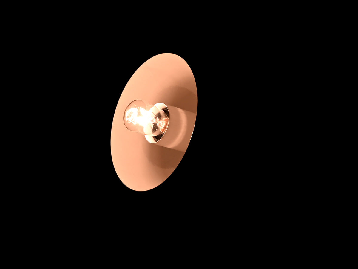 Scandinavian Modern Dome Wall Sconce | Customizable Brass Light Fixture with White Reflector Shade - 32568