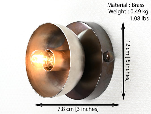 Industrial Modern Brass Wall Sconce | Customizable Cone Shade Fixture for Accent & Task Lighting - 32570