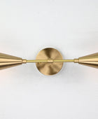 Twin Light Brass Conical Wall Sconce - 32571