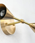 Twin Light Brass Conical Wall Sconce - 32571