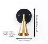 Mid-Century Modern Cone Wall Sconce | Customizable Brass Light Fixture for Bedroom, Hall, Entryway - 32572