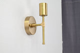 Modern Minimalist Brass Wall Sconce | Customizable Vertical Light for Hallway, Vanity, Bedside Use - 32573