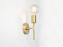 Modern Minimalist Brass Wall Sconce | Customizable Vertical Light for Hallway, Vanity, Bedside Use - 32573