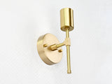 Modern Minimalist Brass Wall Sconce | Customizable Vertical Light for Hallway, Vanity, Bedside Use - 32573