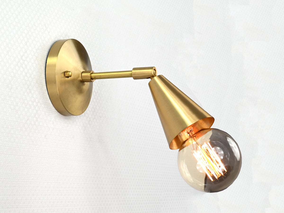Modern Cone Wall Sconce with Rotating Arm | Adjustable Customizable Light Fixture for Accent Lighting - 32579