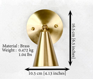 Single Bulb Brass Adjustable Vanity light - 32579