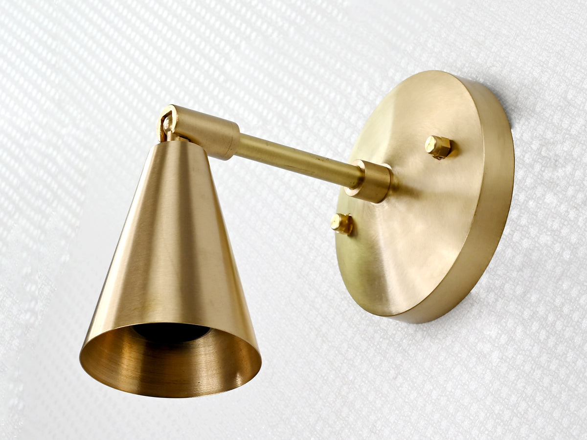 Modern Cone Wall Sconce with Rotating Arm | Adjustable Customizable Light Fixture for Accent Lighting - 32579