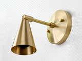 Modern Cone Wall Sconce with Rotating Arm | Adjustable Customizable Light Fixture for Accent Lighting - 32579