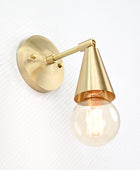 Single Bulb Brass Adjustable Vanity light - 32579