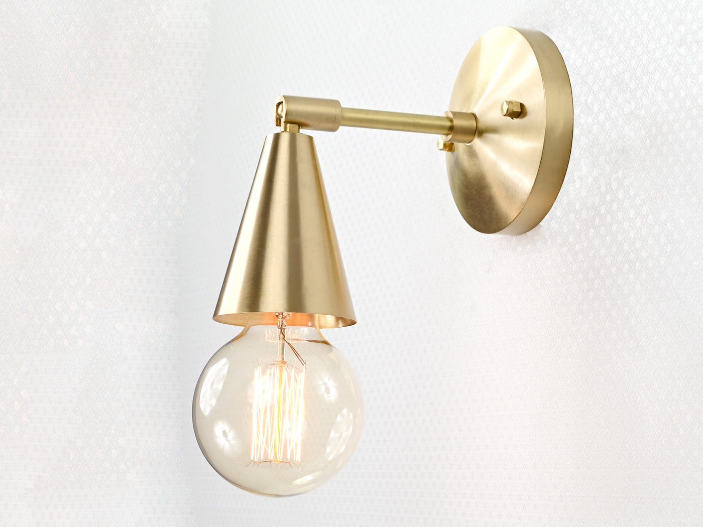 Modern Cone Wall Sconce with Rotating Arm | Adjustable Customizable Light Fixture for Accent Lighting - 32579