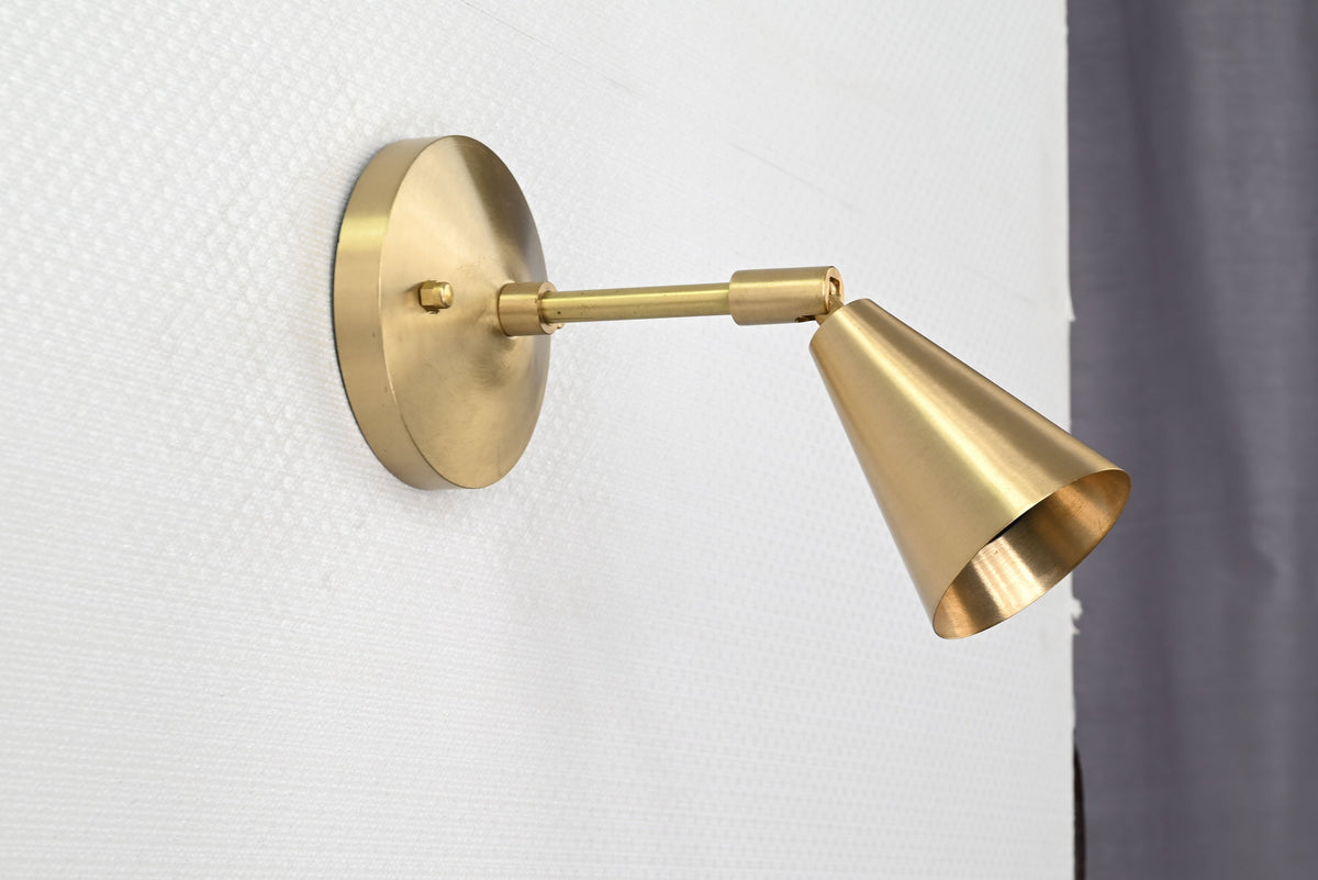 Modern Cone Wall Sconce with Rotating Arm | Adjustable Customizable Light Fixture for Accent Lighting - 32579