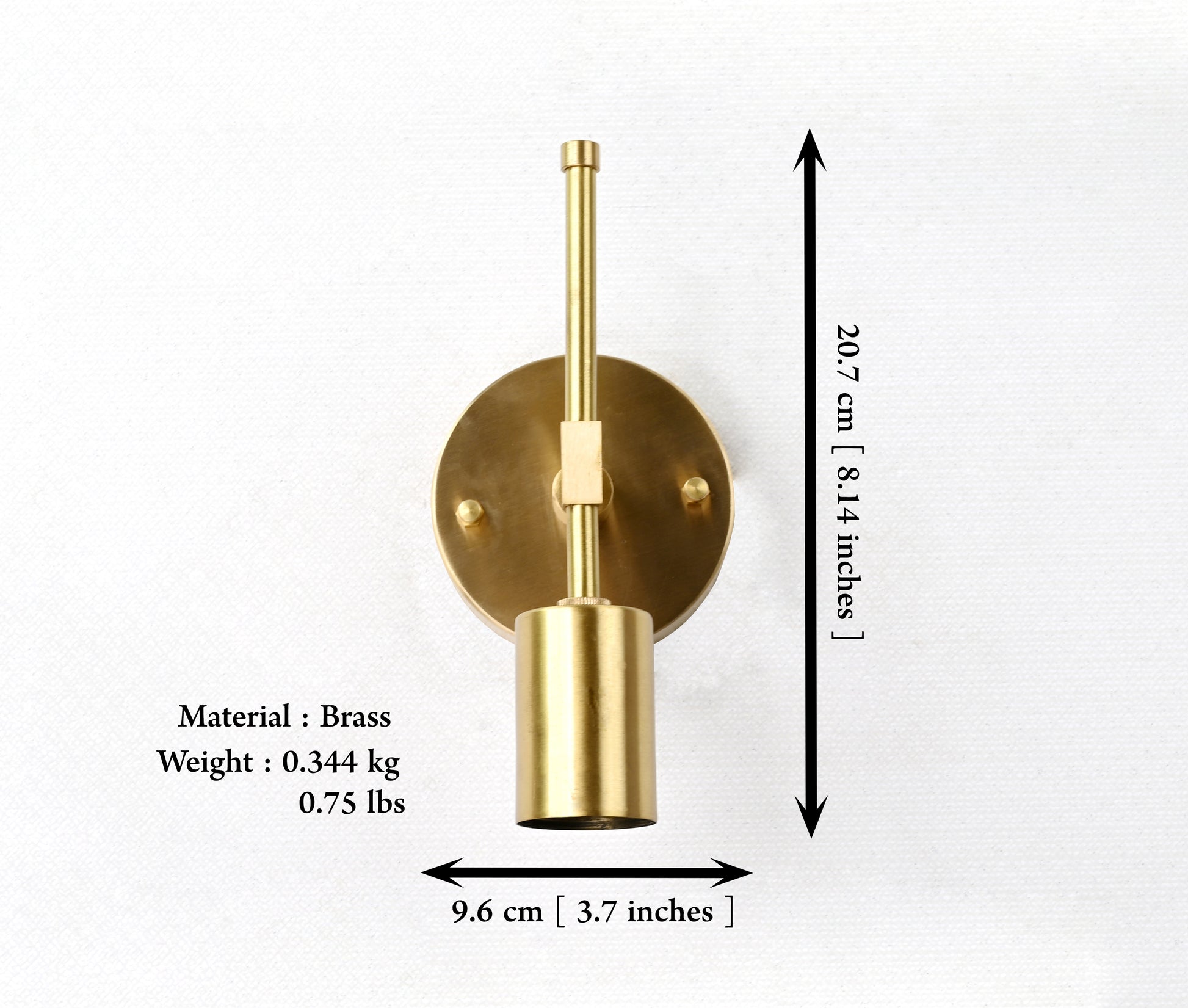 Single Bulb Brass Adjustable Vanity light - 32580