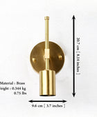 Single Bulb Brass Adjustable Vanity light - 32580