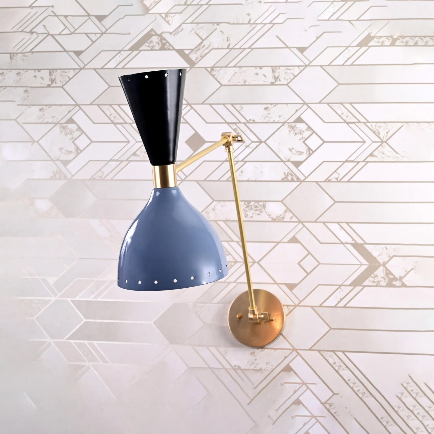 Mid-Century Diabolo Style Swing Arm Wall Sconce | Customizable 28" Adjustable Articulated Fixture - 32587