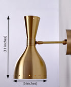 Diabolo Style Brass Wall Sconce 6