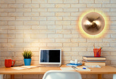 Modern Dome Uplight Wall Sconce with Ambient Glow | Customizable Decorative Accent Light Fixture - 32591