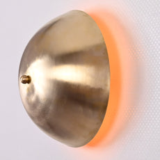 Modern Dome Uplight Wall Sconce with Ambient Glow | Customizable Decorative Accent Light Fixture - 32591