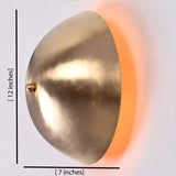 Modern Dome Uplight Wall Sconce with Ambient Glow | Customizable Decorative Accent Light Fixture - 32591