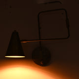 Modern Industrial Wall Sconce with Pivot Arm and Adjustable Light | Customizable Geometric Fixture - 32594