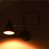 Modern Industrial Wall Sconce with Pivot Arm and Adjustable Light | Customizable Geometric Fixture - 32594