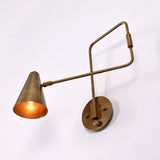 Modern Industrial Wall Sconce with Pivot Arm and Adjustable Light | Customizable Geometric Fixture - 32594