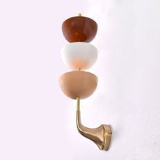 Modern Sculptural Wall Sconce with Tiered Bowl Design | Customizable Artistic Accent Light Fixture - 32597
