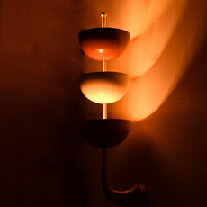 Modern Sculptural Wall Sconce with Tiered Bowl Design | Customizable Artistic Accent Light Fixture - 32597