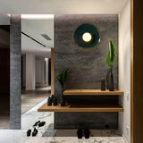 Modern Concave Dish Wall Sconce with Globe Center | Customizable Sculptural Decorative Light Fixture
 - 32598