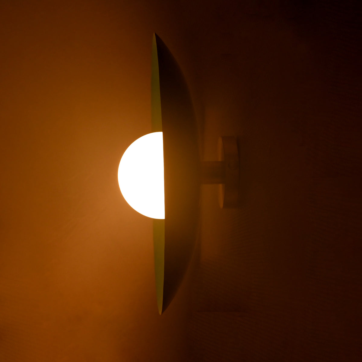 Modern Concave Dish Wall Sconce with Globe Center | Customizable Sculptural Decorative Light Fixture
 - 32598