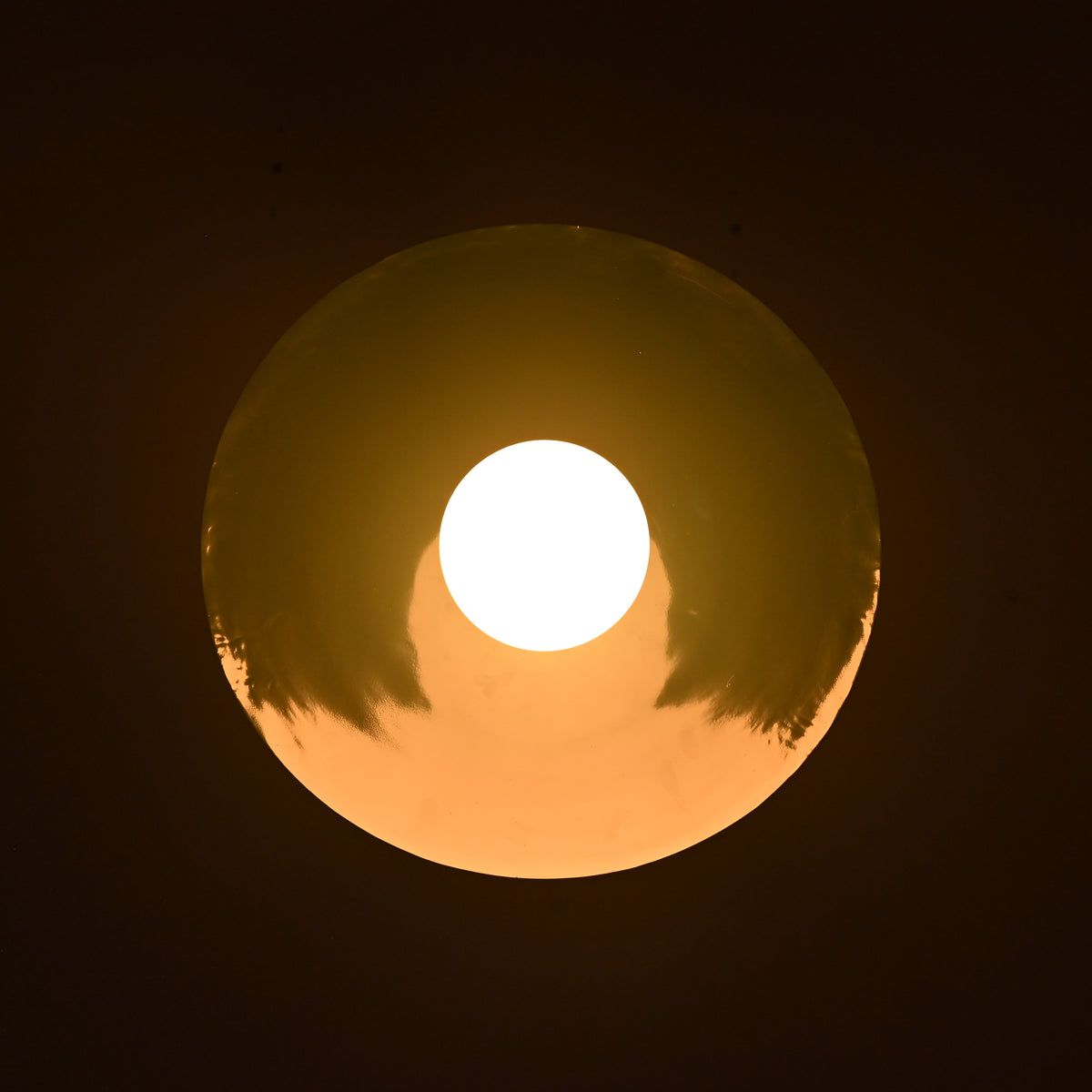 Modern Concave Dish Wall Sconce with Globe Center | Customizable Sculptural Decorative Light Fixture
 - 32598