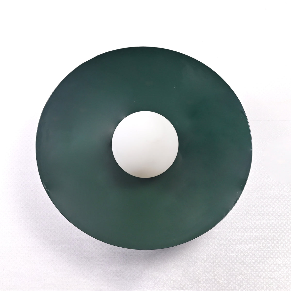 Modern Concave Dish Wall Sconce with Globe Center | Customizable Sculptural Decorative Light Fixture
 - 32598