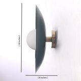 Modern Concave Dish Wall Sconce with Globe Center | Customizable Sculptural Decorative Light Fixture
 - 32598