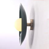 Modern Concave Dish Wall Sconce with Globe Center | Customizable Sculptural Decorative Light Fixture
 - 32598