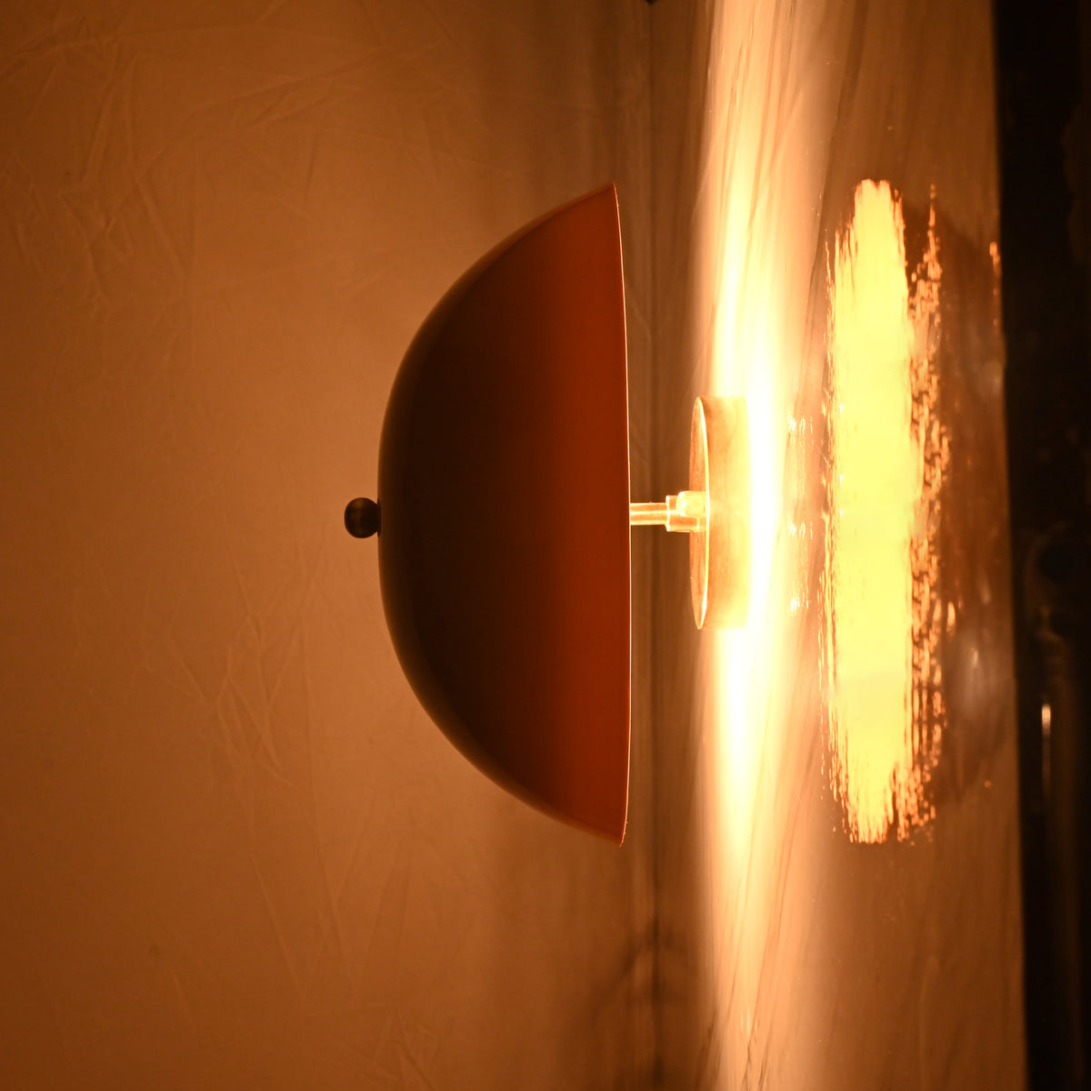 Modern Dome Wall Sconce with Uplifting Glow Effect | Customizable Decorative Ambient Light Fixture - 32599