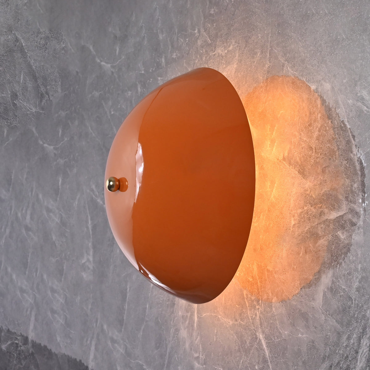 Modern Dome Wall Sconce with Uplifting Glow Effect | Customizable Decorative Ambient Light Fixture - 32599