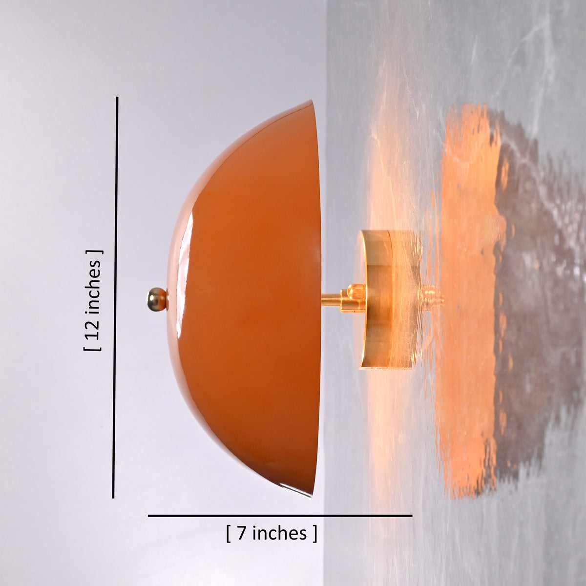 Modern Dome Wall Sconce with Uplifting Glow Effect | Customizable Decorative Ambient Light Fixture - 32599