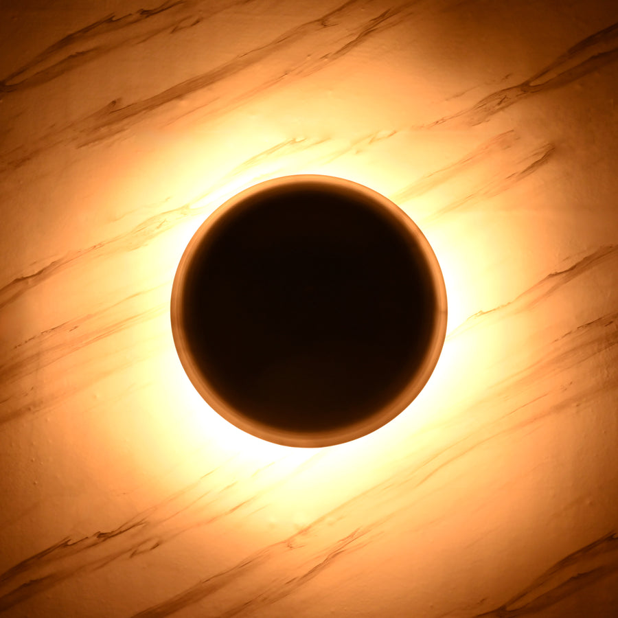 Modern Minimal Dome Wall Sconce with Uplifting Glow | Customizable Decorative Ambient Light Fixture - 32600