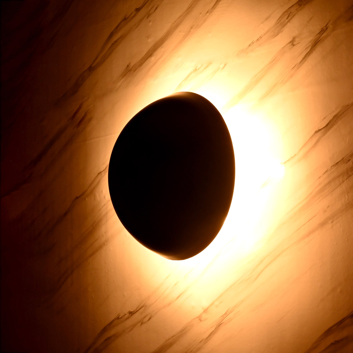 Modern Minimal Dome Wall Sconce with Uplifting Glow | Customizable Decorative Ambient Light Fixture - 32600