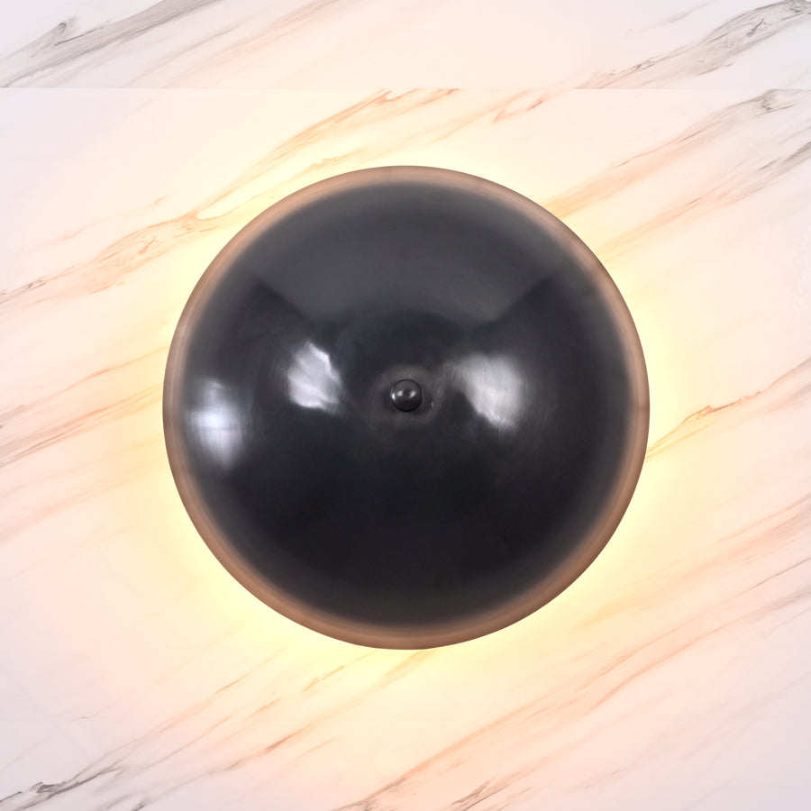 Modern Minimal Dome Wall Sconce with Uplifting Glow | Customizable Decorative Ambient Light Fixture - 32600