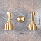 Mid-Century Diabolo Style Double Arm Wall Sconce | Customizable Perforated Modern Light Fixture - 32601