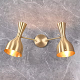 Mid-Century Diabolo Style Double Arm Wall Sconce | Customizable Perforated Modern Light Fixture - 32601