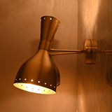 Mid-Century Diabolo Style Double Arm Wall Sconce | Customizable Perforated Modern Light Fixture - 32601